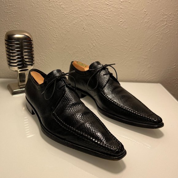 ALDO BRUE Black Midnight Designer Shoes from Italy Size